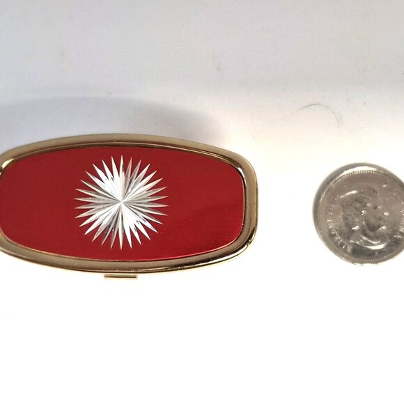 VTG 1950s Japan Starburst Lipstick Holder with Mirror MCM Atomic Vanity Glam - Picture 3 of 5